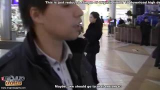 Sex in public toilet in a mall