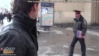 Naive girl and two fuckers