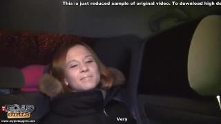 Outdoor porn in a moving car