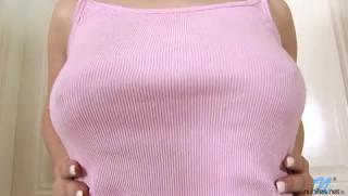 Blonde bad girl stuffs her tee...