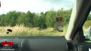 Car blowjob and cum on gf sexy...