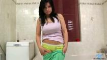 Black haired teen with huge bo...